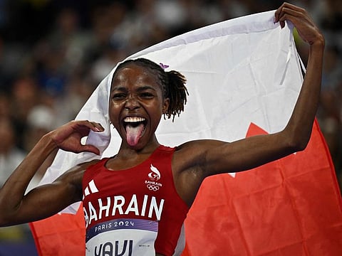 Winfred Mutile Yavi gave Bahrain the third Olympics gold medal after winning the 3,000-metre steeplechase on Tuesday.