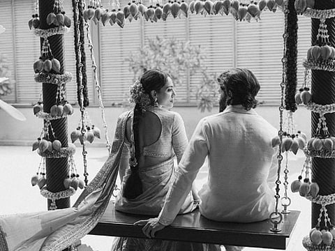 The couple posted photos from the ceremony on Friday.