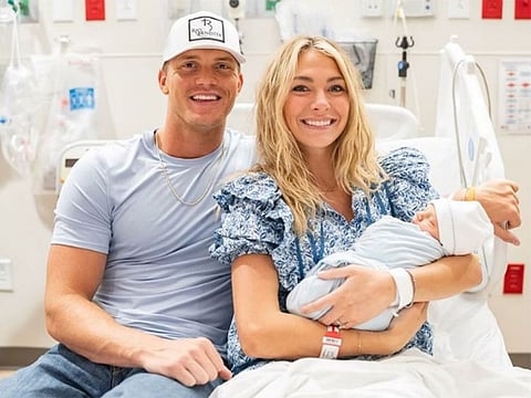 The couple first announced that they were expecting their first baby together in February 2024.