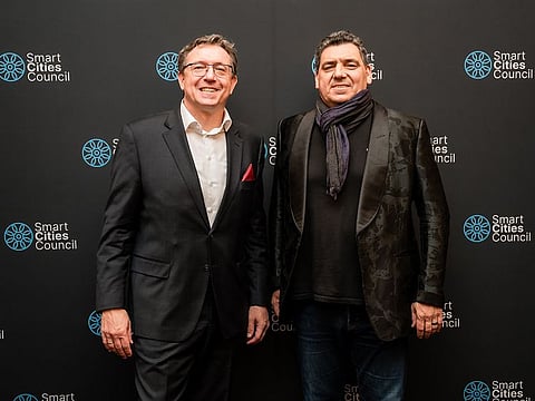 Holger Schlechter (left), Chief Financial Officer IFZA, with Corey Gray, President of Smart Cities Council