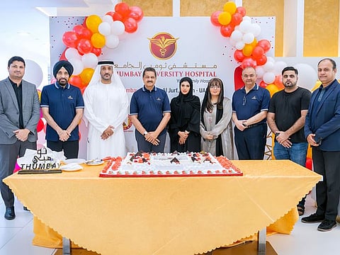 The Thumbay University Hospital’s Mega Medical and Dental Camp at the Al Jurf in Ajman camp was inaugurated by Dr. Thumbay Moideen, Founder President of Thumbay Group, in the presence of dignitaries such as Captain Musabeh Khalifa Alhemrani Alshamsi from Ajman Police and Jamila Al Noiemi, Director of Member Relations and Support Department at Ajman Chamber.