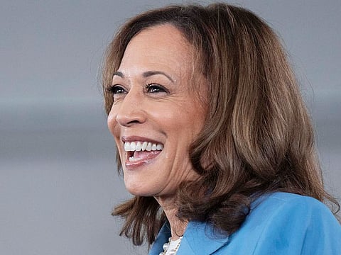 US Vice President and Democratic presidential candidate Kamala Harris speaks at the Hendrick Center for Automotive Excellence on the Scott Northern Wake Campus of Wake Tech Community College in Raleigh, North Carolina, on August 16, 2024.