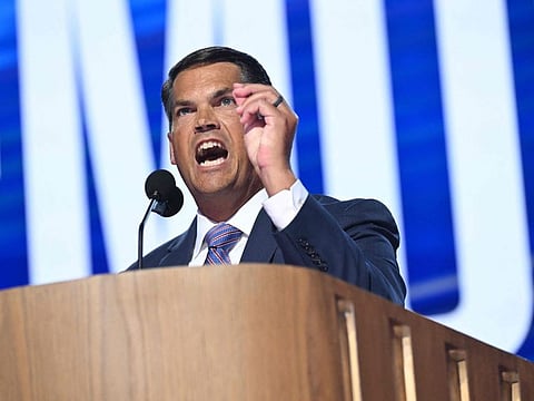 Former Lieutenant Governor of Georgia Geoff Duncan speaks on the third day of the Democratic National Convention (DNC) at the United Center in Chicago, Illinois, on August 21, 2024.