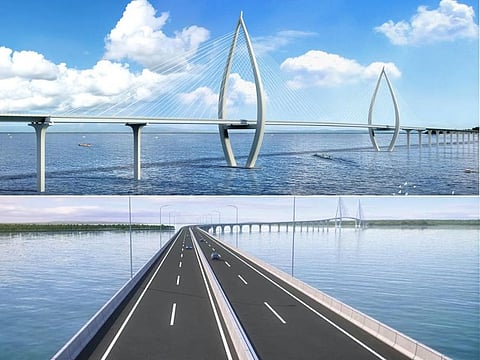 An artist's view of the $3.4-billion Panay-Guimaras-Negros (PGN) link bridge project in the Philippines. Segment A is likely to be the first to start in 2025, expected to be completed by June 2028.