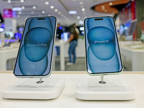 Smartphone sales in the UAE have just had their biggest summer. Discounts helped and so have new models with AI features. And in just a few weeks, there's the iPhone 16. (Pictured here is a Jumbo operated store.)