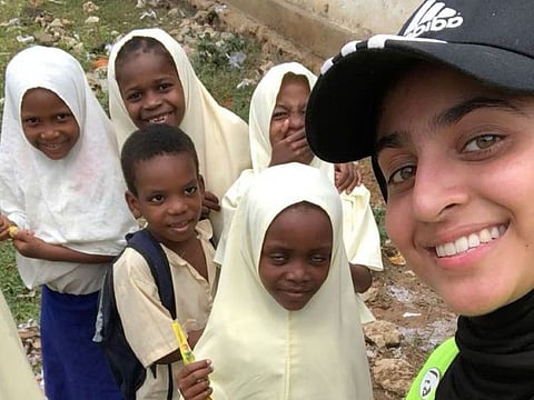 Among the missions Haifa has participated in is to volunteer to help students and renovate schools in Zanzibar and Kenya.