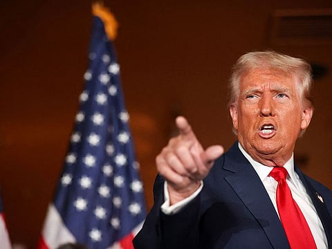 Republican Presidential candidate, former US president, Donald Trump