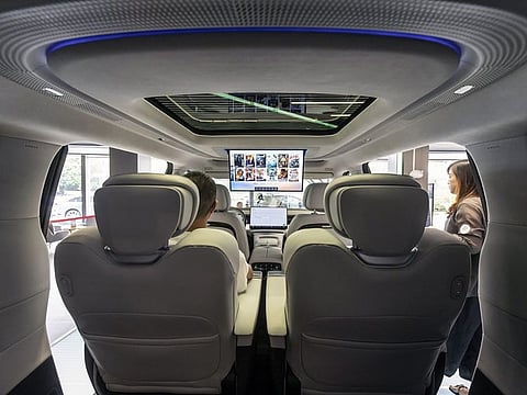 An Xpeng Inc. X9 electric vehicle at a showroom at the company's headquarters in Guangzhou, China. Canadian Prime Minister Justin Trudeau said Chinese EV overproduction and hefty state subsidies for its auto sector "requires us to take action."