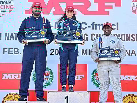 Diana Pundole became the first Indian woman racer to win the national championship in the saloon category at the MRF Indian National Car Racing Championship 2024 held in Chennai.