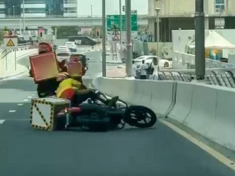 Still from video shared by police showing the incident