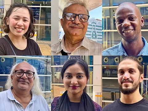 (clockwise from top left) Michelyn Magaway, Rajkumar Madhian, Joash Mugumya, Hanna Haddad, Iqra Dilshad, Vinit Store