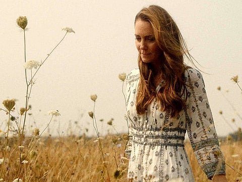 A handout still released by The Prince and Princess of Wales on September 9, 2024 and taken in Norfolk on an unspecified date last month shows Britain's Catherine, Princess of Wales, walking in a field. Catherine announced that she had completed her course of chemotherapy following a shock cancer diagnosis earlier this year.