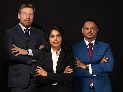 From left: Martin Vasil, Brinelle Fernandes, and Stallone Shaikh