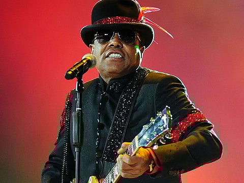 Tito Jackson performs during the 'Michael Forever' concert in memory of the late Michael Jackson at The Millenium Stadium in Cardiff, Wales on October 8, 2011. US guitarist and singer Tito Jackson, an original member of the legendary Jackson 5 group and older brother of pop superstars Michael and Janet, has died at the age of 70, his sons said late on September 15, 2024.