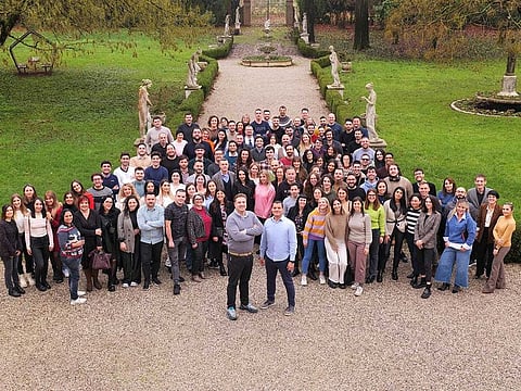 The BizAway Team at their headquarters in Italy.