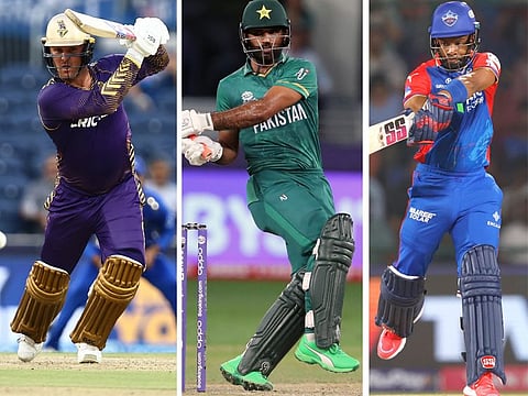 From left: Jason Roy, Fakhar Zaman and Shai Hope