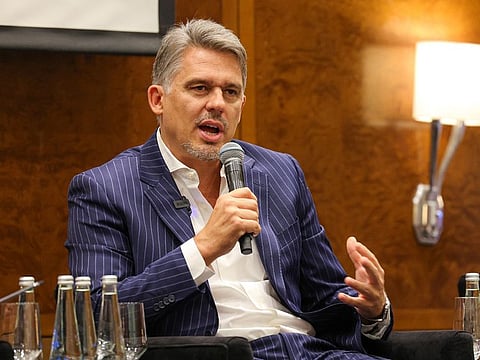 Lorenzo Jooris, CEO, Creative Zone, during a fireside chat on Secrets to Start-up Success at the UAE Growth & Investment Forum, organised by Gulf News