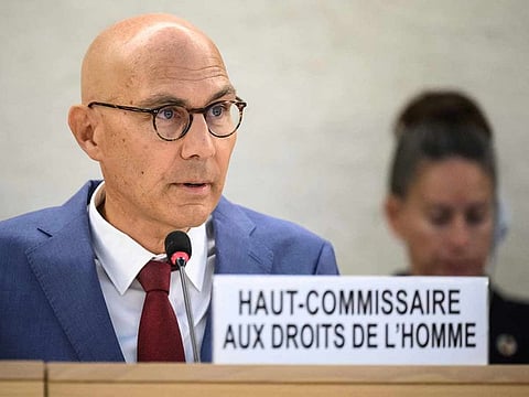 File photo: United Nations High Commissioner for Human Rights Volker Turk delivers a speech at the opening of the 57th session of the Human Rights Council in Geneva, on September 9, 2024.
