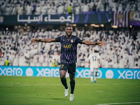 Sekou Baba Gassama celebrates his goal