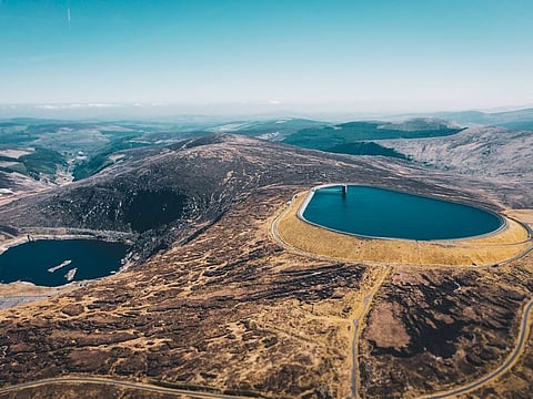 Pumped hydroelectric systems provide an essential service to the grid. The system pumps water to the upper reservoir, thus storing excess renewable energy when supply exceeds demand, and releasing it when there is a shortfall. Photo shows Ireland’s only pumped storage power station, located in the scenic Wicklow Mountains.