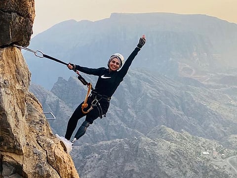 Defying the odds: Iraqi expat Zainab Al Eqabi on one of her expeditions.