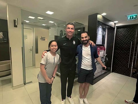 Football icon Cristiano Ronaldo at the Jazz Lounge Spa