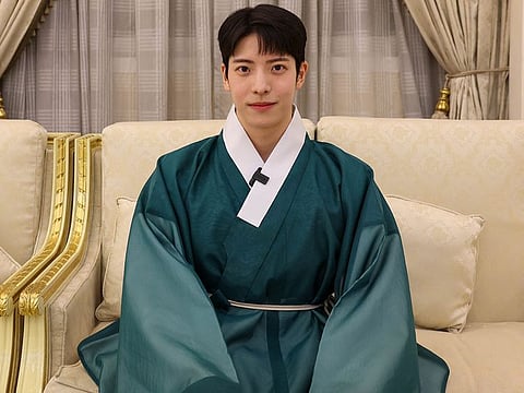 Jeong Seung-jun, 27, is a Jeongga vocalist from South Korea, who performed at the Sharjah Cultural Palace.