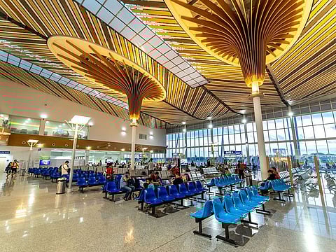 A view inside the passenger terminal of the Puerto Princesa International Airport in Palawan (IATA code: PPS).