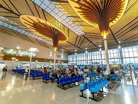 A view inside the passenger terminal of the Puerto Princesa International Airport in Palawan (IATA code: PPS), one of the Philippine aviation facilities up for privatisation.