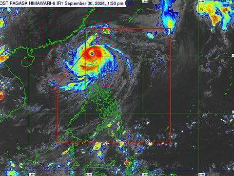 The typhoon passed near the island of Sabtang in the Batanes group late in the morning