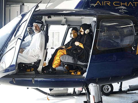 Under the ‘Autumn with Dubai Civil Aviation Authority’ initiative, senior citizens are being flown in special flights over Dubai skies.