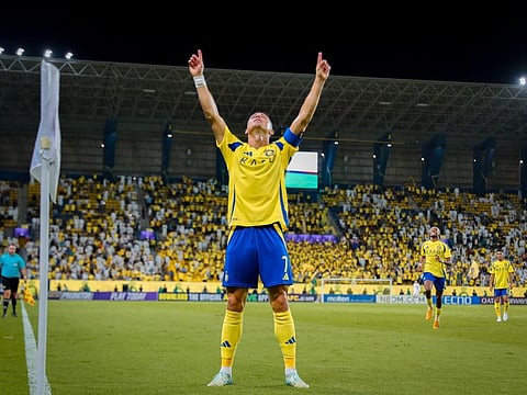 Ronaldo celebrates his goal