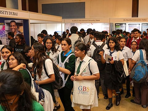 Students throng the halls on Day 1 at GN Edufair