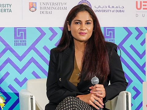 Neha Ghai, Head of NRI – MENA Region at HSBC, at the fireside chat at Gulf News Edufair