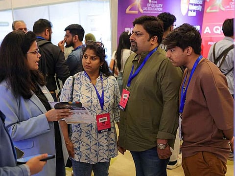 Families visited Edufair in large numbers this morning