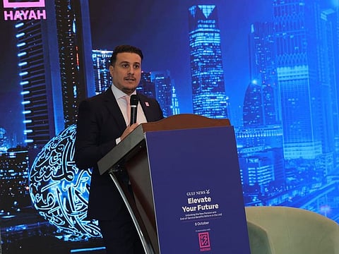 Mohamed Seghir, CEO of HAYAH Insurance, delivers the keynote address at Elevate your Future - Unlocking the New Pension and End-of-Service Benefits Reform in the UAE, an event organised by Gulf News in association with HAYAH Insurance
