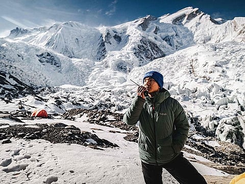 Nepali mountaineer Nima Rinji Sherpa at the Mount Annapurna base camp.