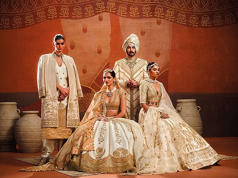 What's special about The Masala Bride is that while the embellishments make a bold statement, the silhouettes are very simple and traditional