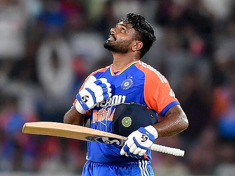 India's Sanju Samson scored 121 off just 51 balls, peppered with 14 fours and 7 sixes.