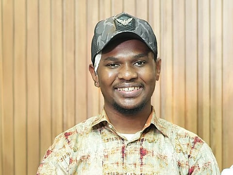 Emmanuel Nzeribe Okegbue, 24, specially flew in to Dubai to ghet a rare brain tumour treated.