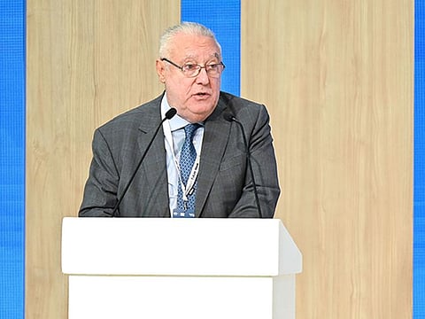 Abdul Wahab Teffaha, Secretary General of the Arab Air Carriers Organisation (AACO), speaking at the Aviation Future Week in Dubai.