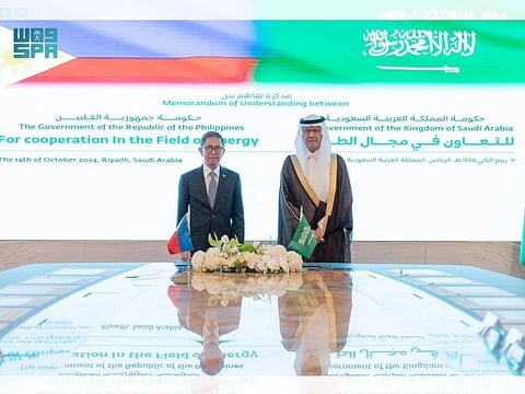 The landmark energy cooperation deal between Saudi Arabia and the Philippines was signed on Monday during a meeting between Saudi Arabia's Minister of Energy, Prince Abdulaziz bin Salman bin Abdulaziz, and Philippine Energy Secretary Raphael Lotilla in Riyadh.