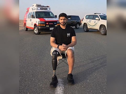 Still from Dubai Police traffic safety awareness video featuring Al Raisi