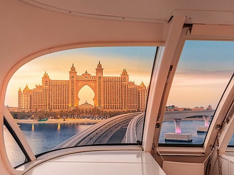 An all-day ticket on the monorail at Palm Jumeirah in Dubai costs just Dh35.