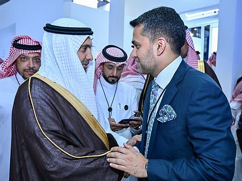 Dr Shamsheer Vayalil, Founder and Chairman of Burjeel Holdings, briefs Fahad bin Abdurrahman Al-Jalajel, Minister of Health of Saudi Arabia, on Burjeel’s new initiatives at the GHE