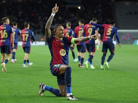 Raphinha bagged three against Bayern