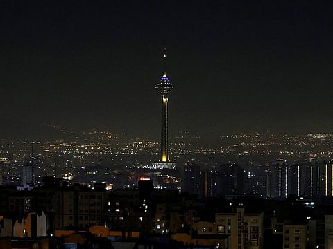 A general view of Tehran after several explosions were heard in Tehran on October 26, 2024.
