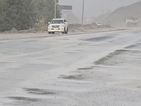 The Met Office issued yellow and amber alerts over Eastern, Southern and Northern areas across the UAE.