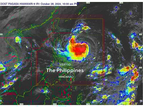 Philippine weather bureau Pagasa has issued a gale warning over the northern and eastern seaboards of Northern Luzon for Monday afternoon as severe tropical storm Kong-rey (locally named "Leon") intensified.