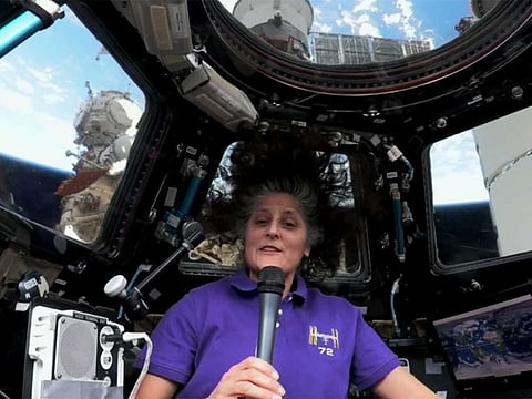 Astronaut Sunita Williams during the White House's Diwali Event